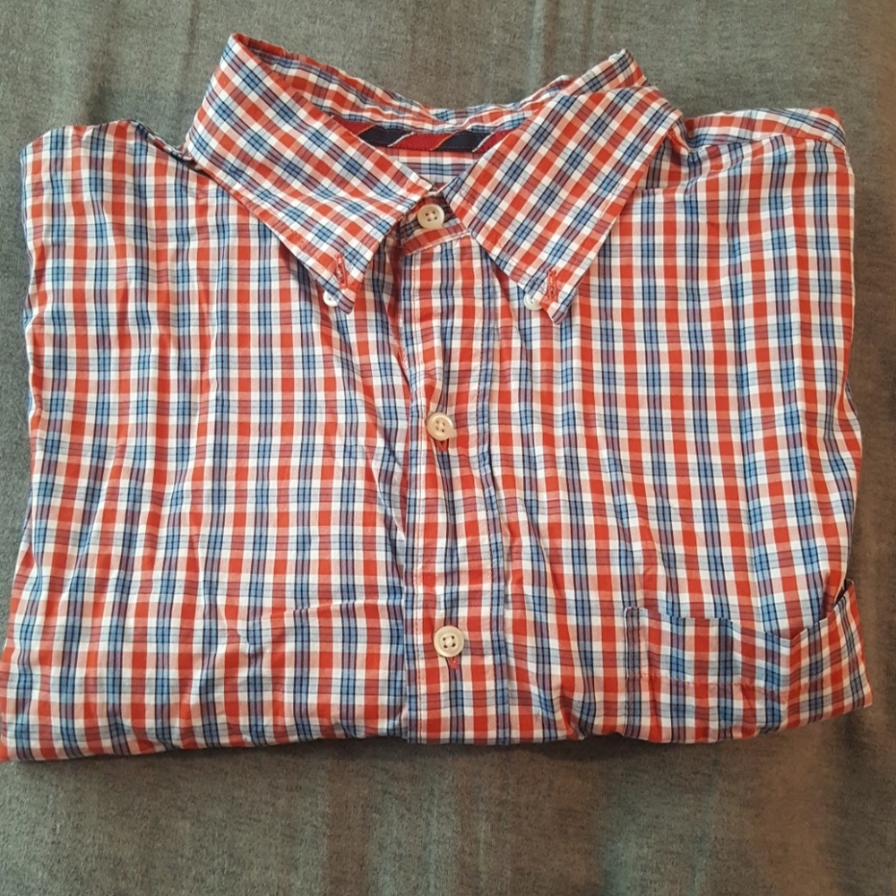 Men's Izod casual plaid shirt size Large